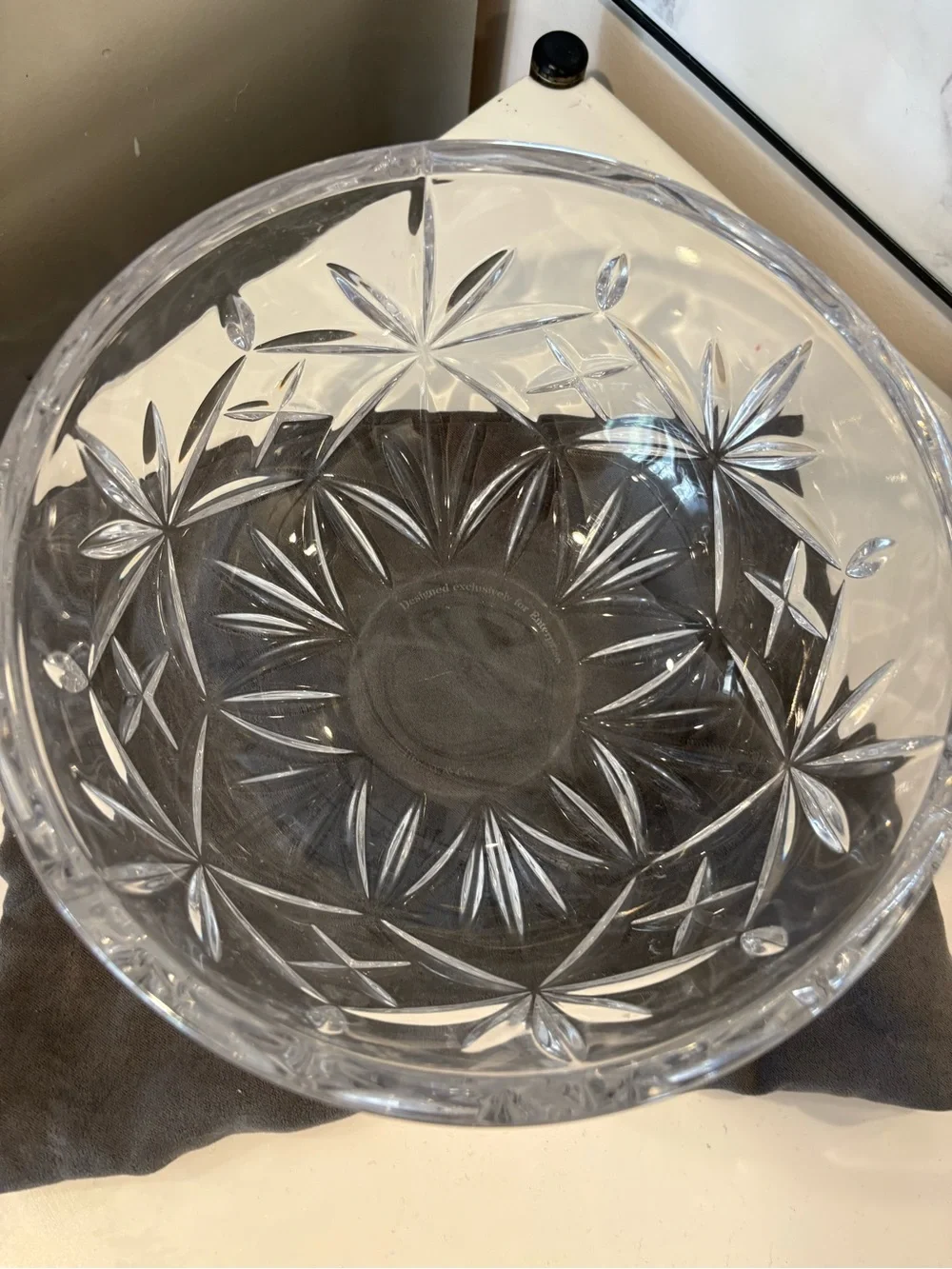 Tiffany & Co. Clear Cut Crystal Serving Bowl